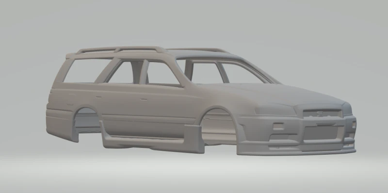 Nissan Stagea gtr 3D Print Model .c4d .max .obj .3ds .fbx .stl .blend 