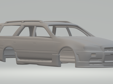 Nissan Stagea gtr Modelo de impresión 3D