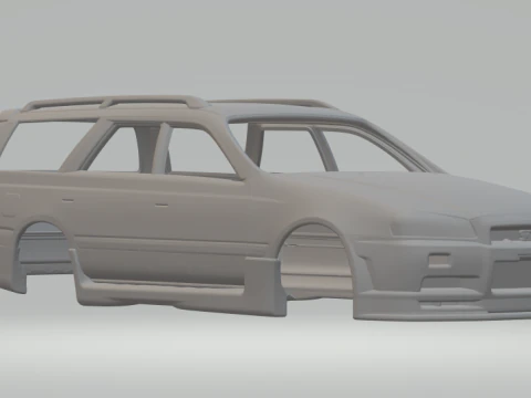 Nissan Stagea gtr 3D Print Model