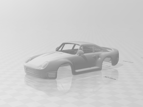Porsche 959 3D Print Model