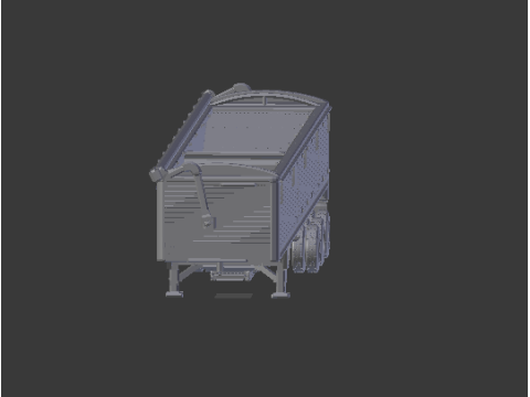 Wilson 3 axle trailer 3D-printmodel