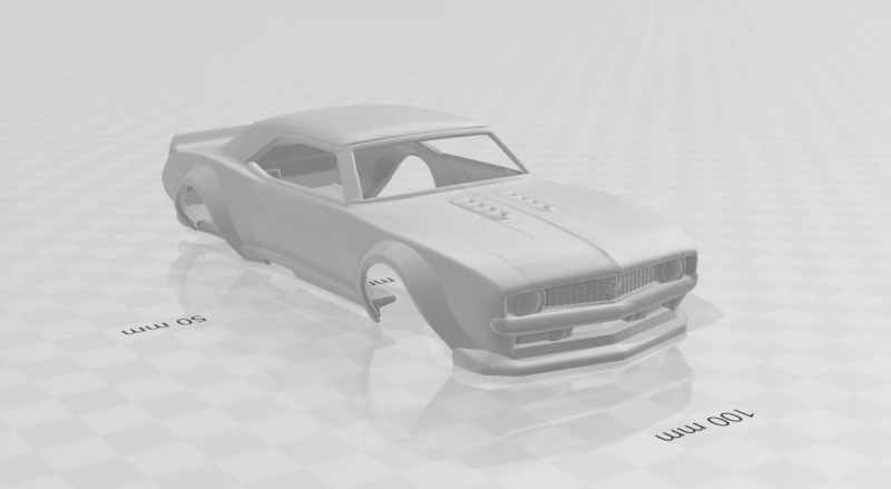 Camaro custom car 3D Print Model .c4d .max .obj .3ds .fbx .stl .blend