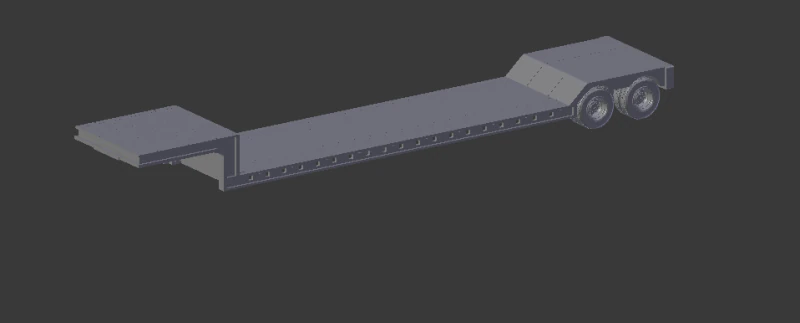Trailer flatbed 3D Print Model .c4d .max .obj .3ds .fbx .stl .blend