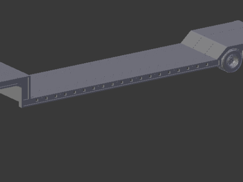 Trailer flatbed 3D प्रिंट मॉडल