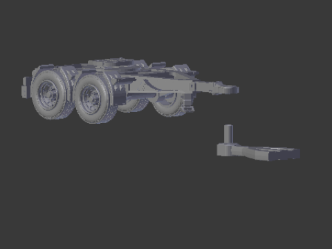 Dolly truck single tires 3D प्रिंट मॉडल