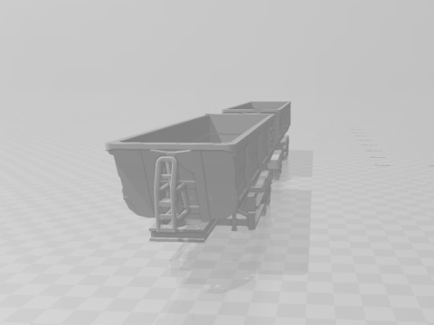 Dumper trailer double brazil Modello di stampa 3D