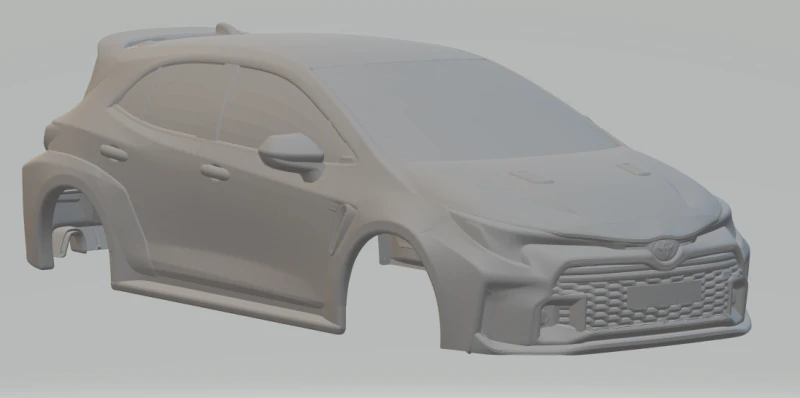 Toyota corolla gr closed 3D Print Model .c4d .max .obj .3ds .fbx .stl .blend 