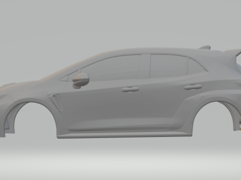 Toyota corolla gr closed Modèles 3D en vedette