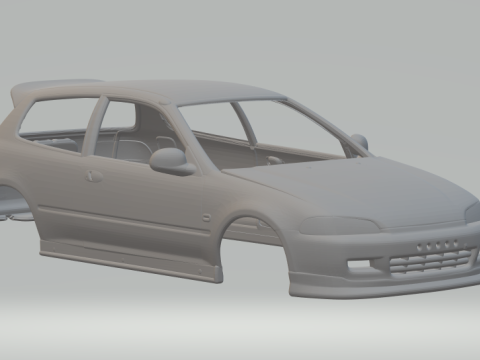 Honda civic hatch 3D Print Model