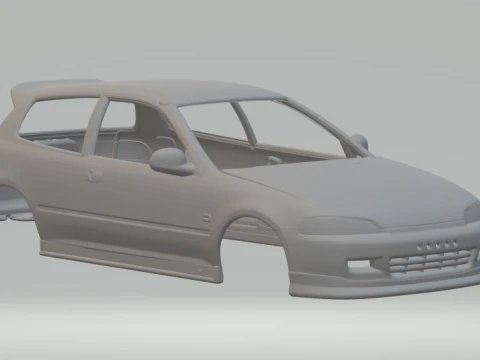 Хонда цивик хэтч 3D Принт Модель