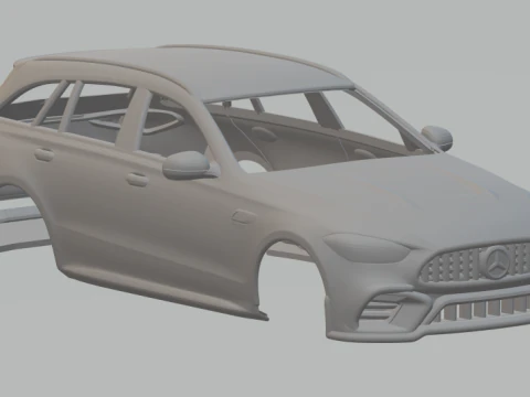 メルセデスベンツクラスC 3Dプリントモデル