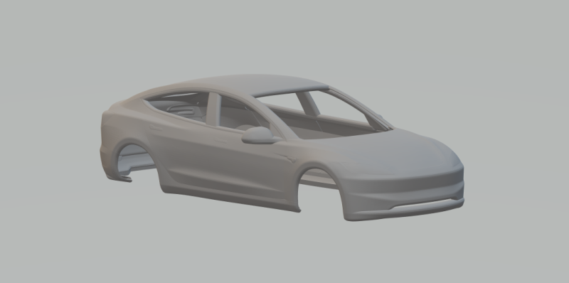 Tesla 3 3D 프린트 모델 .c4d .max .obj .3ds .fbx .stl .blend