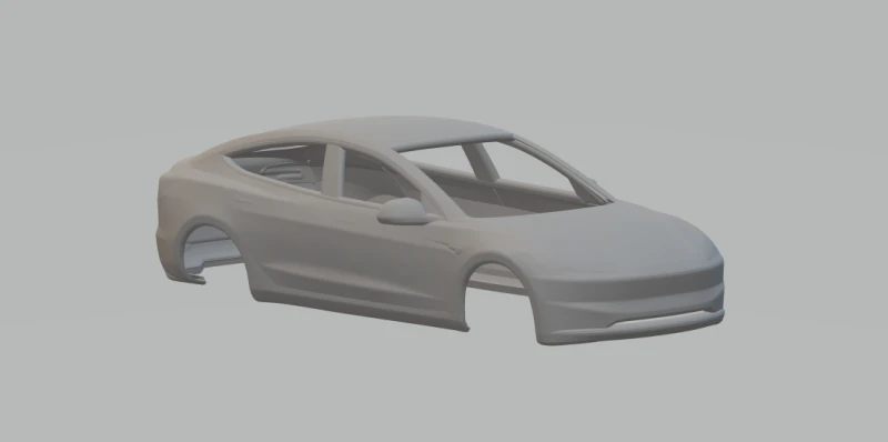 Tesla 3 3D Print Model .c4d .max .obj .3ds .fbx .stl .blend 