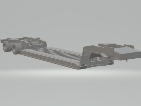 Trailer flateb transport heavy machine 3D Принт Модель