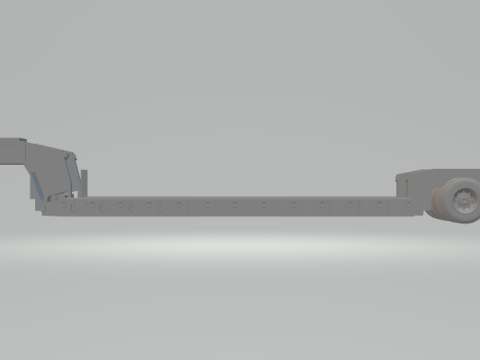 Trailer flateb transport heavy machine 3D Print Model