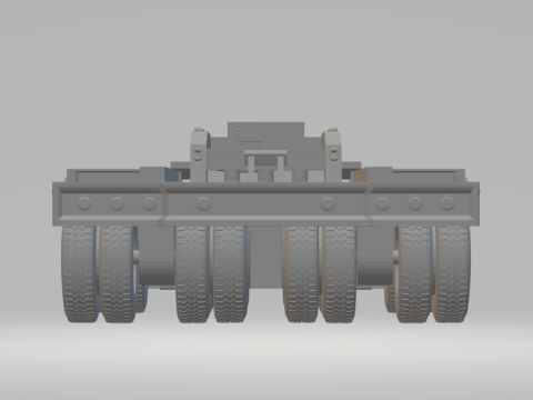 Trailer flateb transport heavy machine 3D Print Model