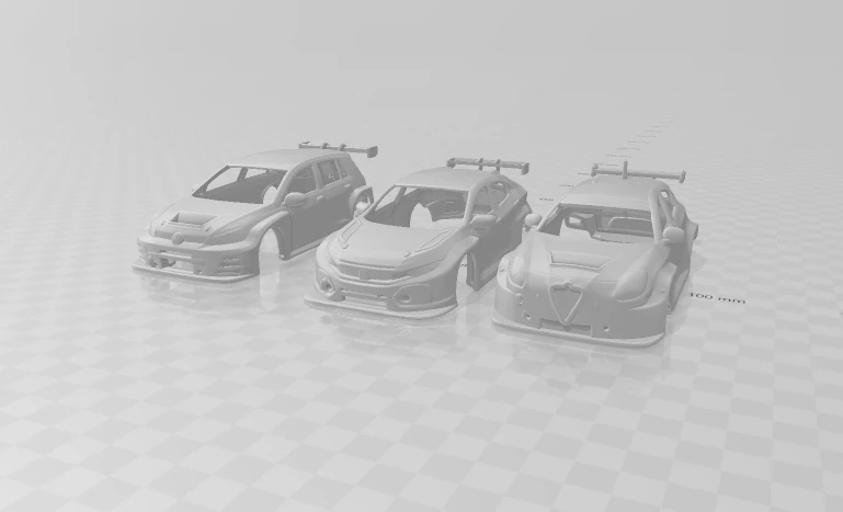 Hatch civic alfa and golf tcr pack 3D Print Model .c4d .max .obj .3ds .fbx .stl .blend 