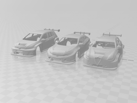 Hatch civic alfa and golf tcr pack 3D Print Model