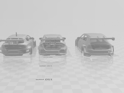 Hatch civic alfa and golf tcr pack 3D Print Model