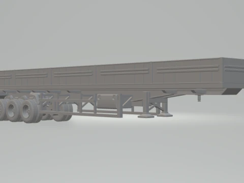 트레일러 ls brazil 3축 길이 3D 프린트 모델