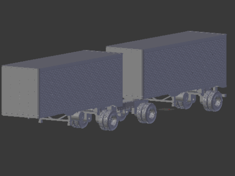 Double traile box 3D-Druckmodell