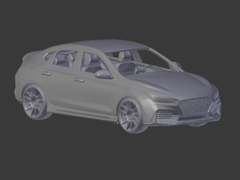 Hyundai i30 fastback 3D Print Model