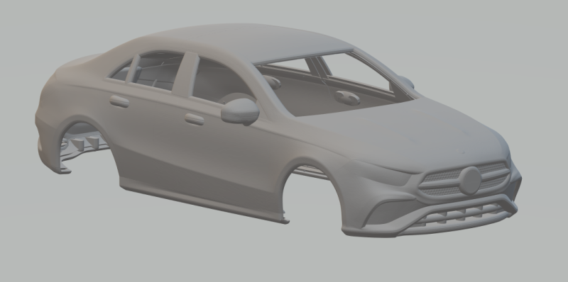 Mercedes benz class a sedan 3D Print Model .c4d .max .obj .3ds .fbx .stl .blend