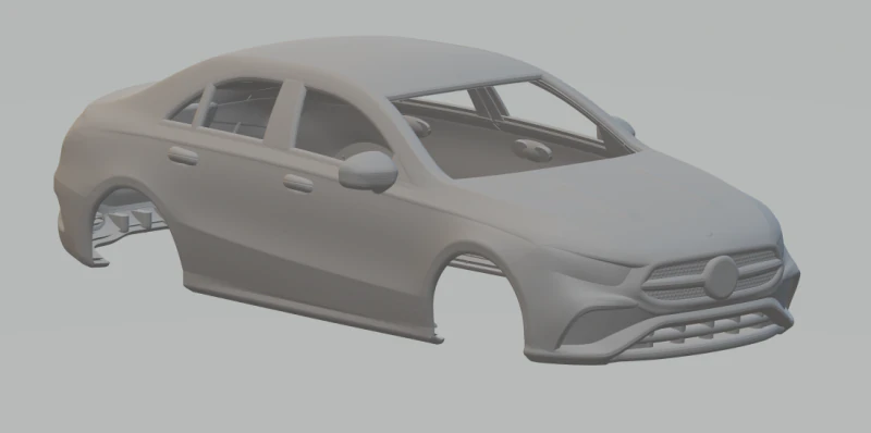 Mercedes benz class a sedan 3D Print Model .c4d .max .obj .3ds .fbx .stl .blend 