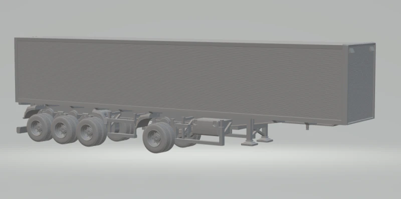 Trailer box long brazil 3D Print Model .c4d .max .obj .3ds .fbx .stl .blend 