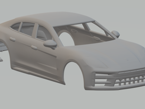 Porsche Panamera Turbo Hybrid 3D Print Model
