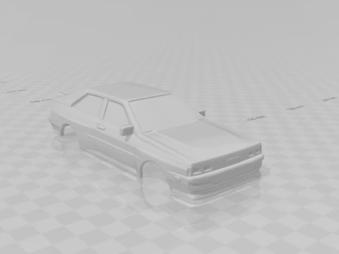 Audi Quattro closed 3D Print Model