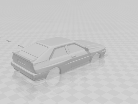 Audi Quattro closed 3D 打印模型