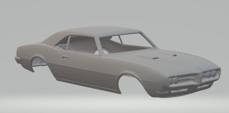 Firebird trans am 68 3D-printmodel .c4d .max .obj .3ds .fbx .stl .blend