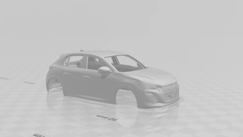 Peugeot 208 3D Print Model .c4d .max .obj .3ds .fbx .stl .blend