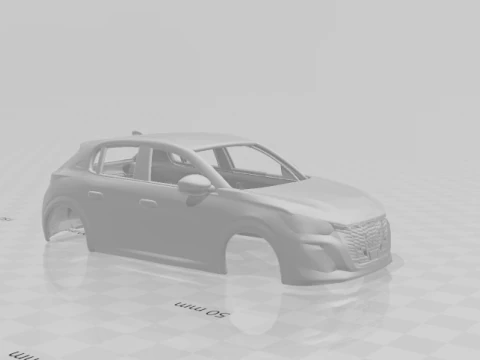 Peugeot 208 3D Print Model