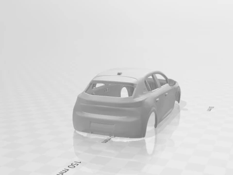 Peugeot 208 3D Print Model