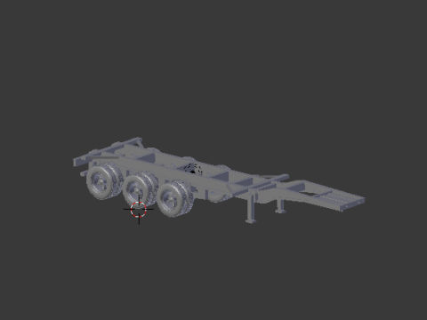 Container flatbed trailer 3D-Druckmodell