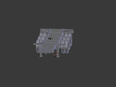 Container flatbed trailer 3D-Druckmodell