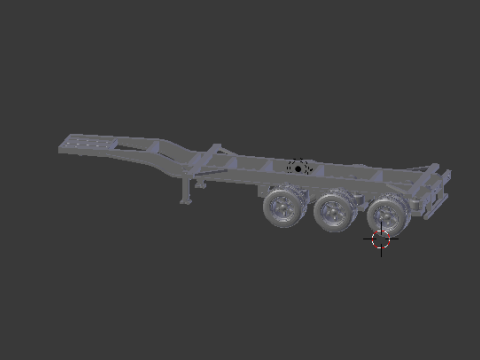 Container flatbed trailer 3D-Druckmodell