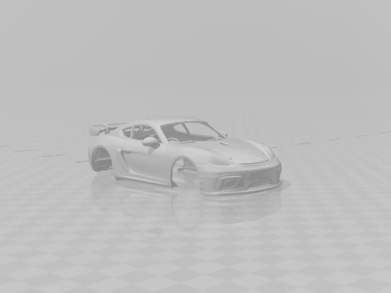Porsche 718 Cayman GT4 3D Print Model .c4d .max .obj .3ds .fbx .stl .blend 