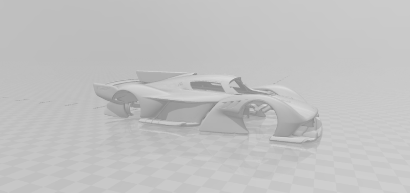 Aston martin valkyrie amr 3D 打印模型 .c4d .max .obj .3ds .fbx .stl .blend 