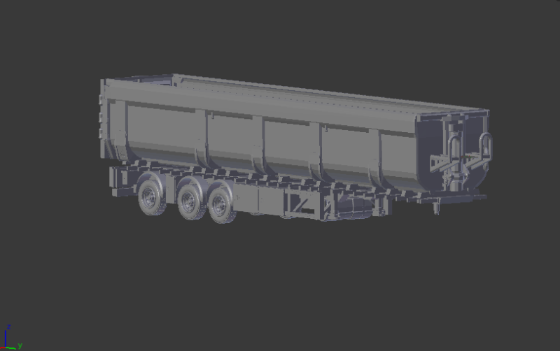Trailer dumper euro 3D-Druckmodell .c4d .max .obj .3ds .fbx .stl .blend 