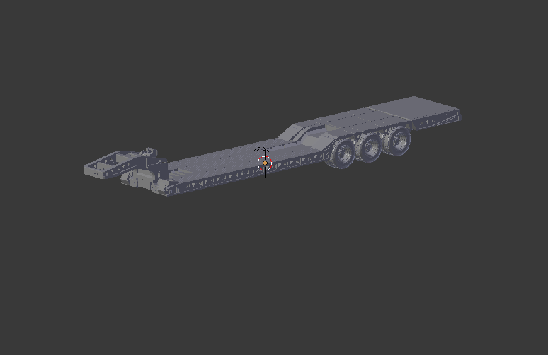 Trailer flatbed Modelo de Impressão 3D .c4d .max .obj .3ds .fbx .stl .blend