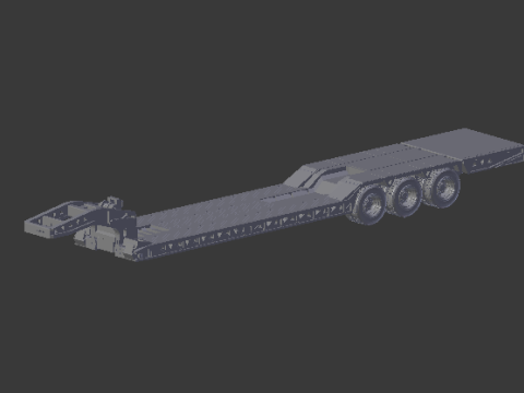 Trailer flatbed Modelo de Impressão 3D