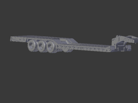 Trailer flatbed Modelo de Impressão 3D