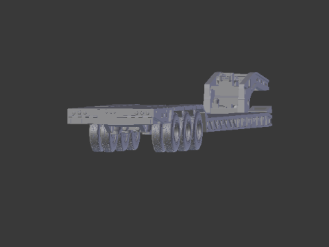 Trailer flatbed Modelo de Impressão 3D