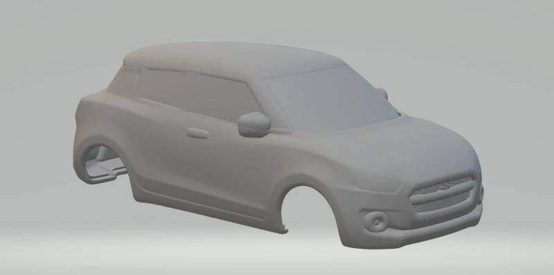 Suzuki swift closed 3D Print Model .c4d .max .obj .3ds .fbx .stl .blend 