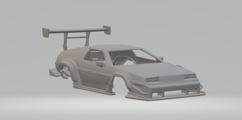 DMC DeLorean extreme 3D 프린트 모델 .c4d .max .obj .3ds .fbx .stl .blend