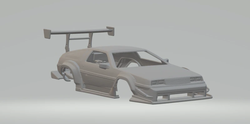 DMC DeLorean extreme 3D Print Model .c4d .max .obj .3ds .fbx .stl .blend 