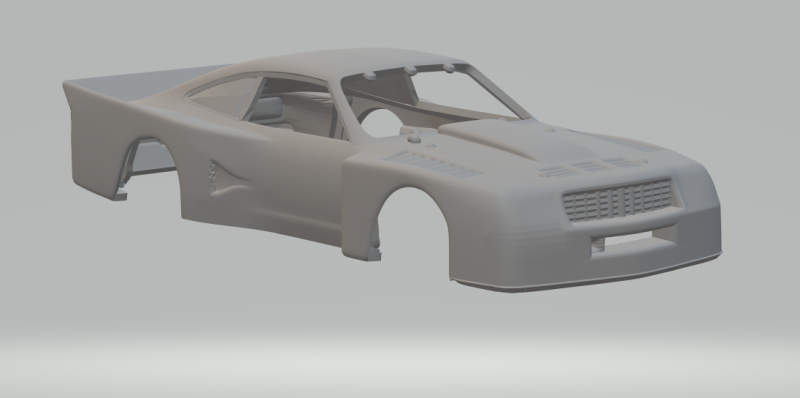 Mustang race car Model Cetak 3D .c4d .max .obj .3ds .fbx .stl .blend